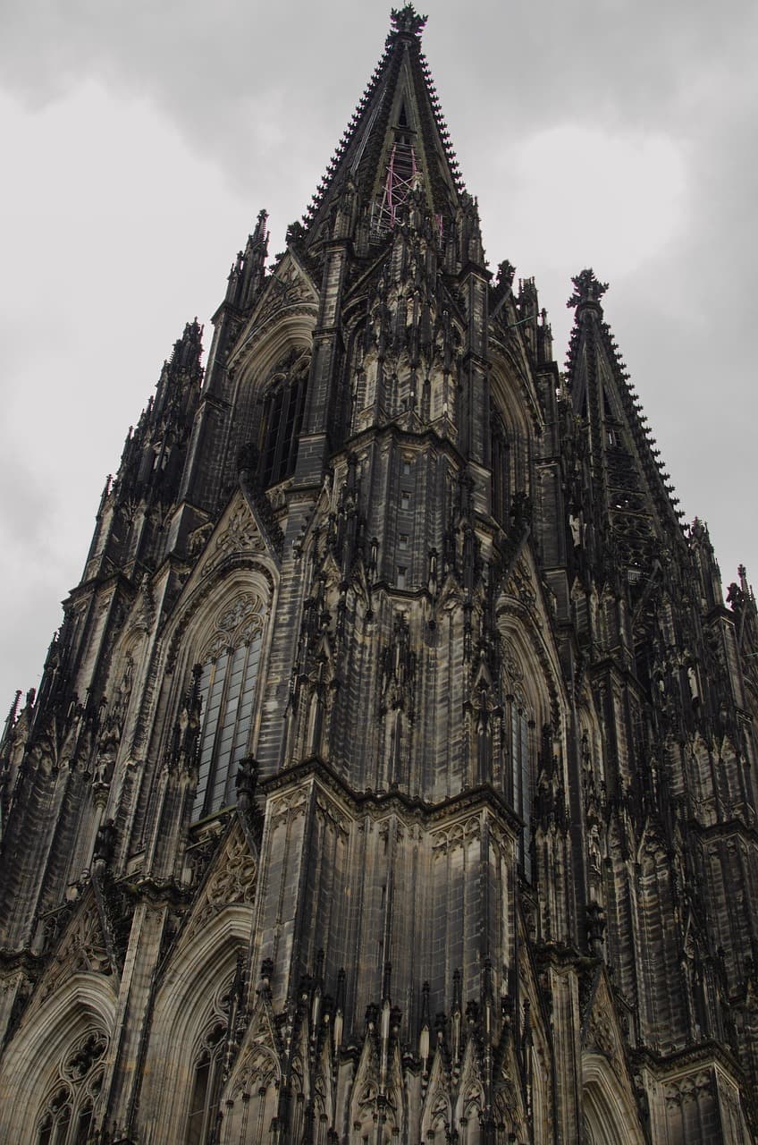 The Dom from the Hohenzollernbrücke. 157 metres; the largest Gothic cathedral in Northern Europe.