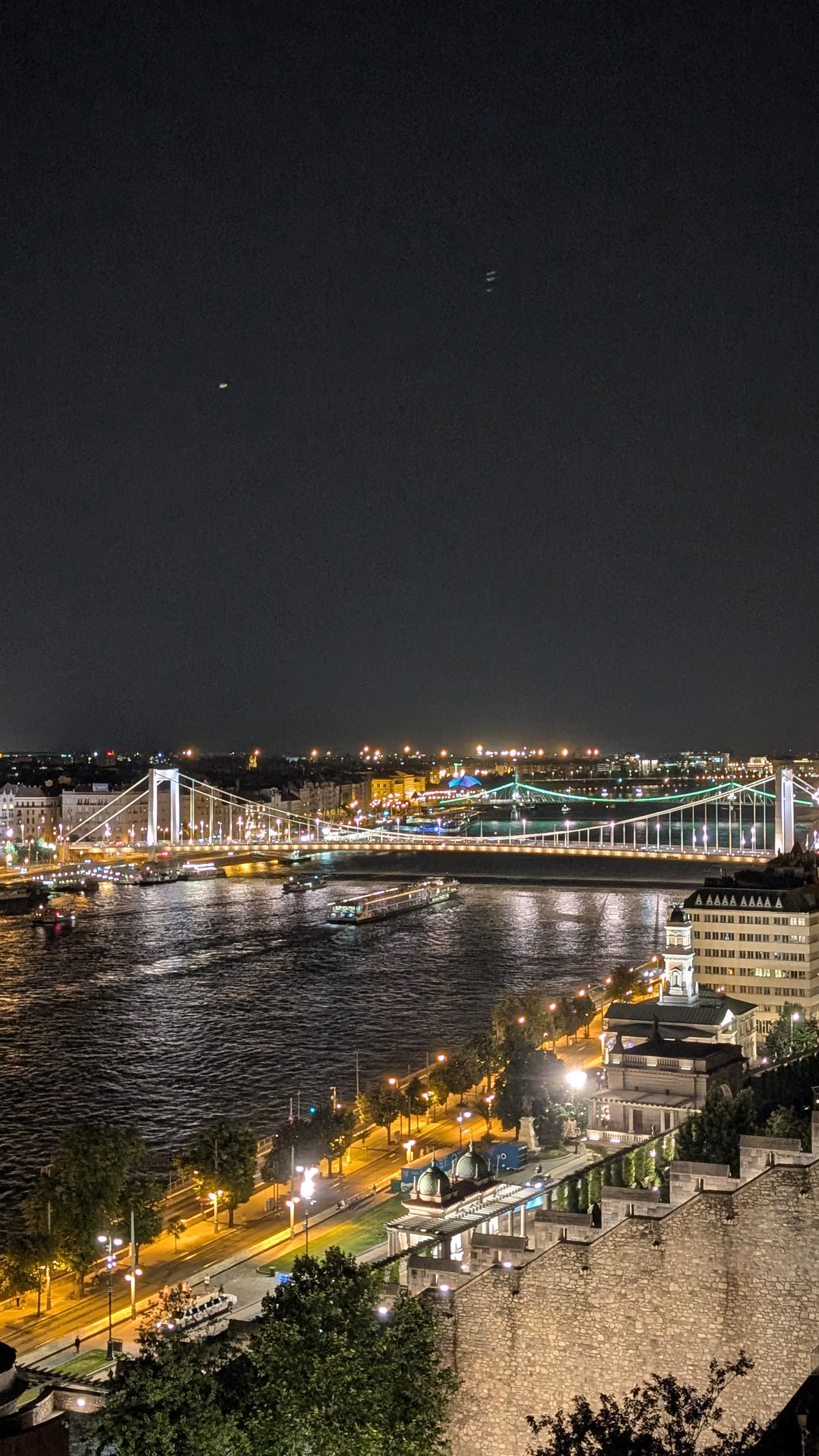 The Great Market Hall interior. Three floors of paprika, sausages, embroidery, and tourists.