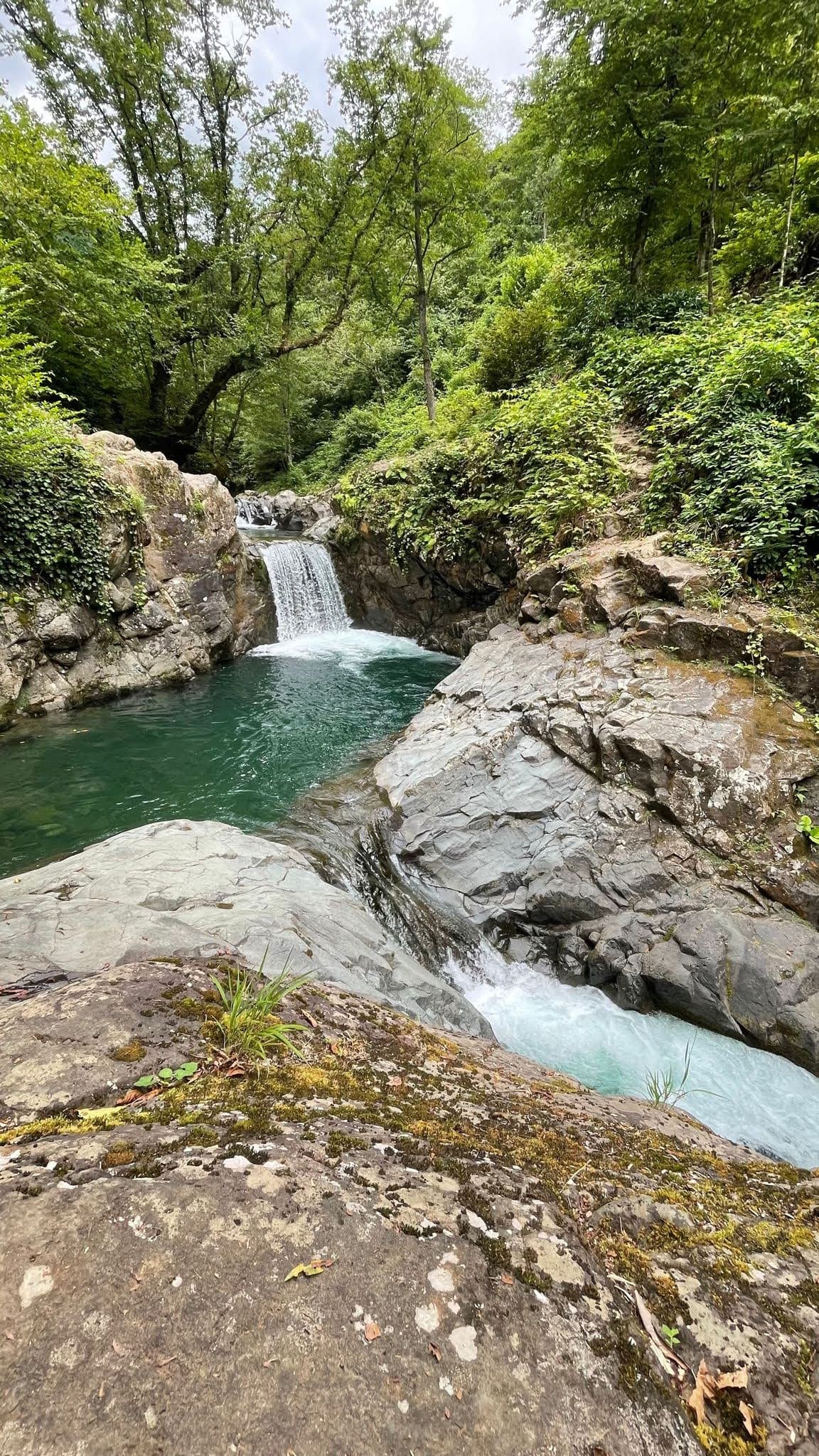 The Çoruh gorge. The walls rise hundreds of metres. The river is a thread at the bottom.