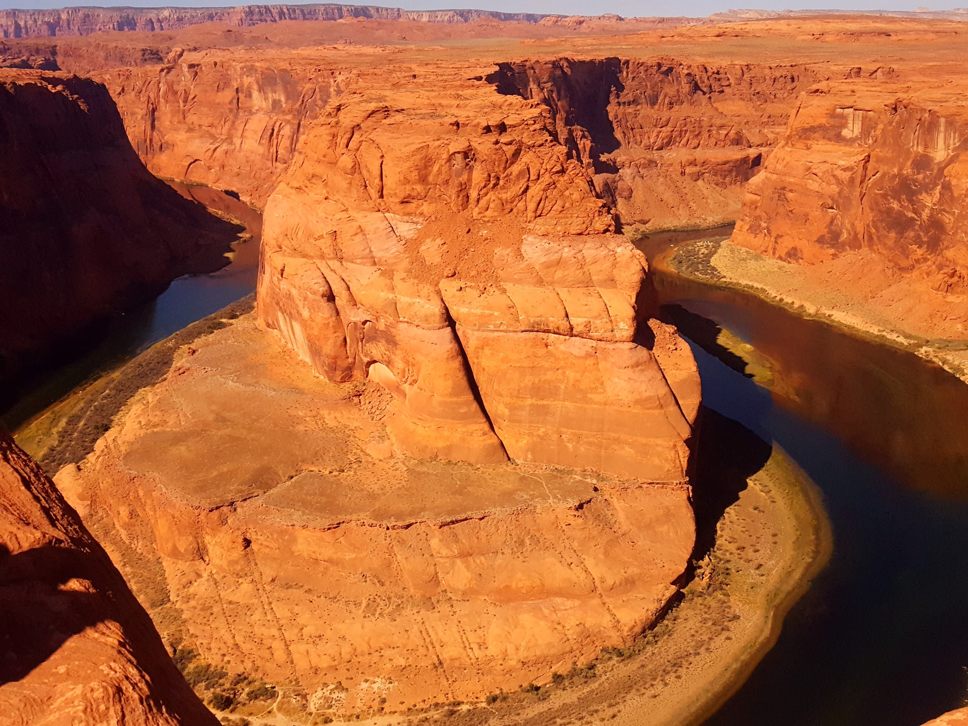 Antelope Canyon light shaft. The slot canyon walls are sandstone sculpted by water over millions of years.