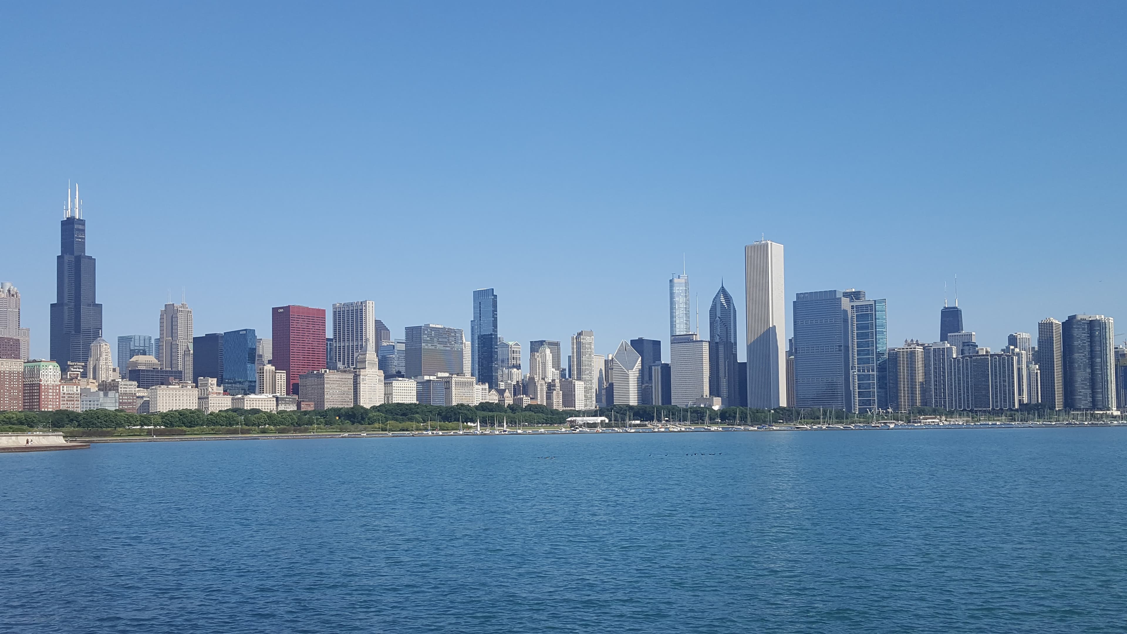 Michigan Avenue. The Magnificent Mile in the rain; the city doesn't slow down for weather.